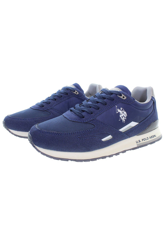 Blue Polyester Men Sneaker
