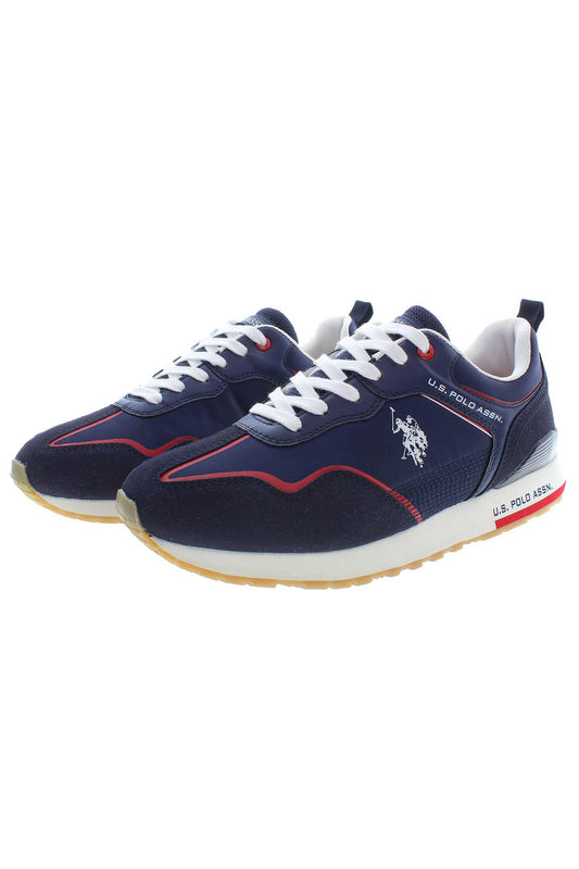 Blue Polyester Men Sneaker
