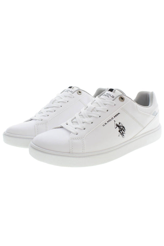 White Polyester Men Sneaker