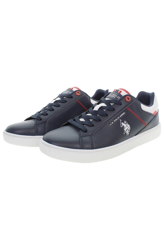 Blue Polyester Men Sneaker
