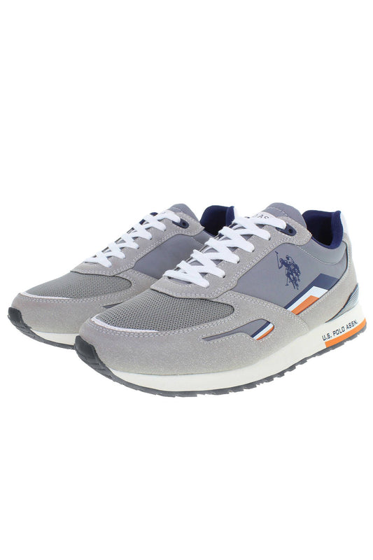 Gray Polyester Men Sneaker