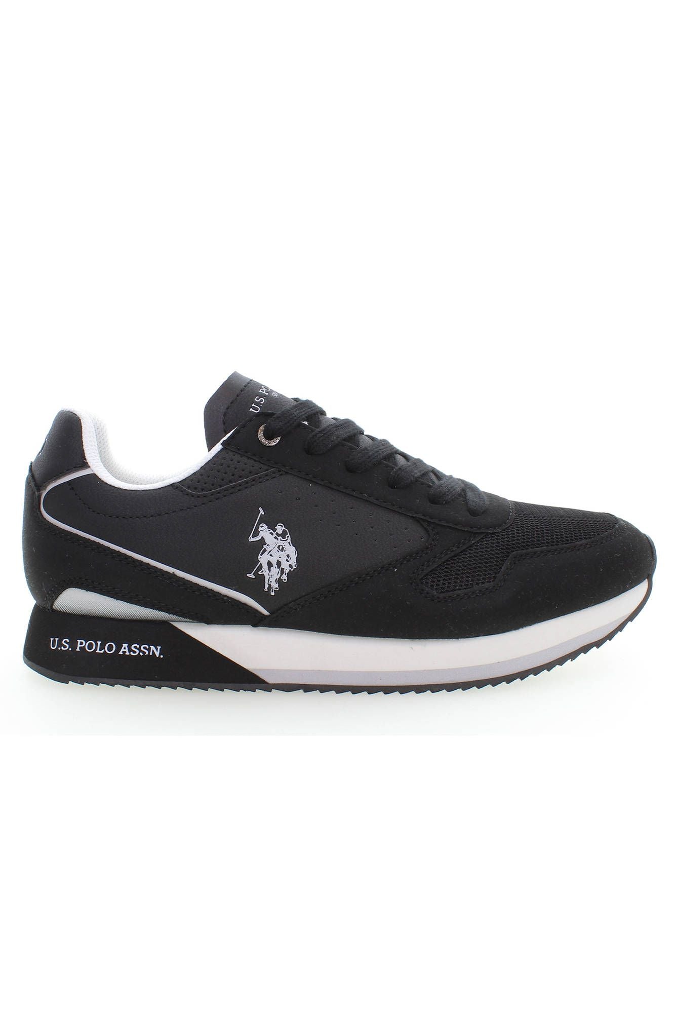 Black Polyester Men Sneaker