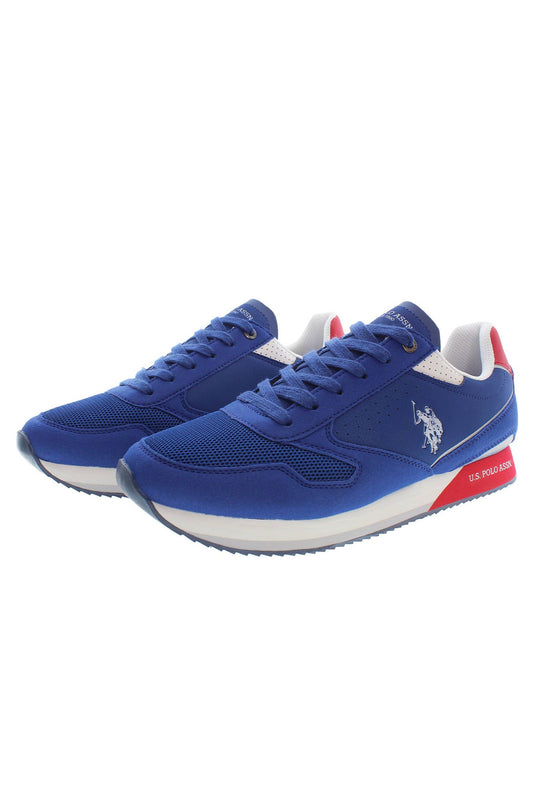 Blue Polyester Men Sneaker