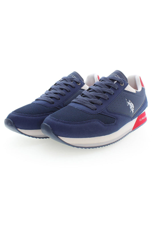 Blue Polyester Men Sneaker