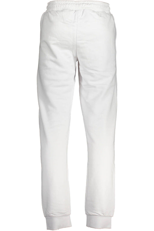 White Cotton Men Sports Pants