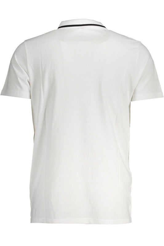 White Cotton Men Polo Shirt