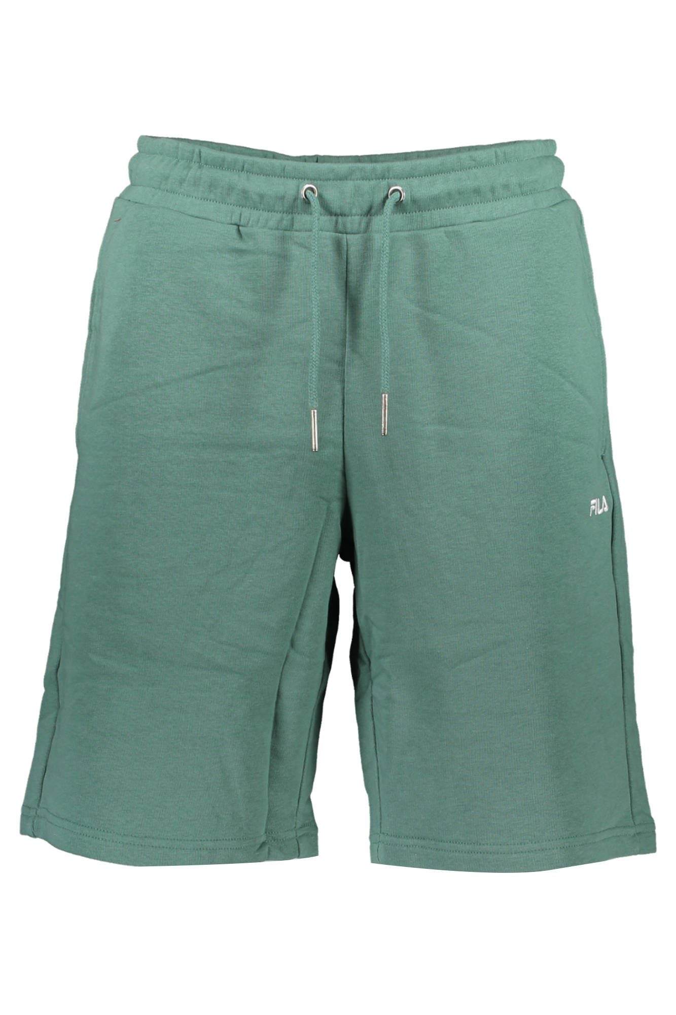 Green Cotton Men Bermuda