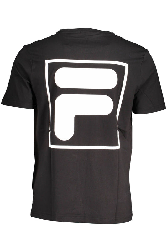 Black Cotton Men T-Shirt