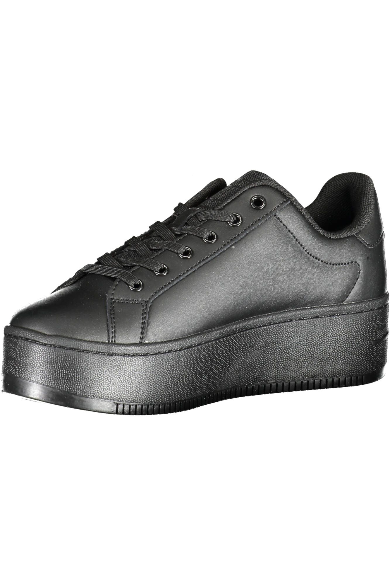 Black Polyester Women Sneaker