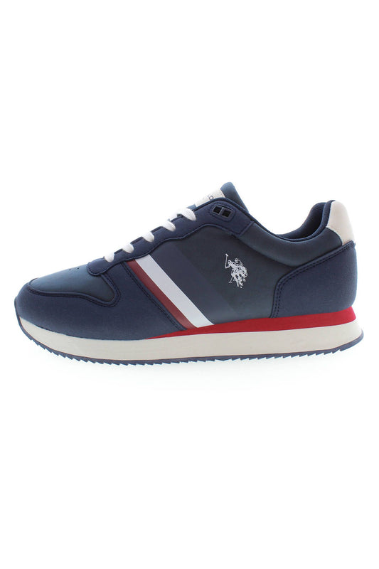 Blue Polyester Men Sneaker