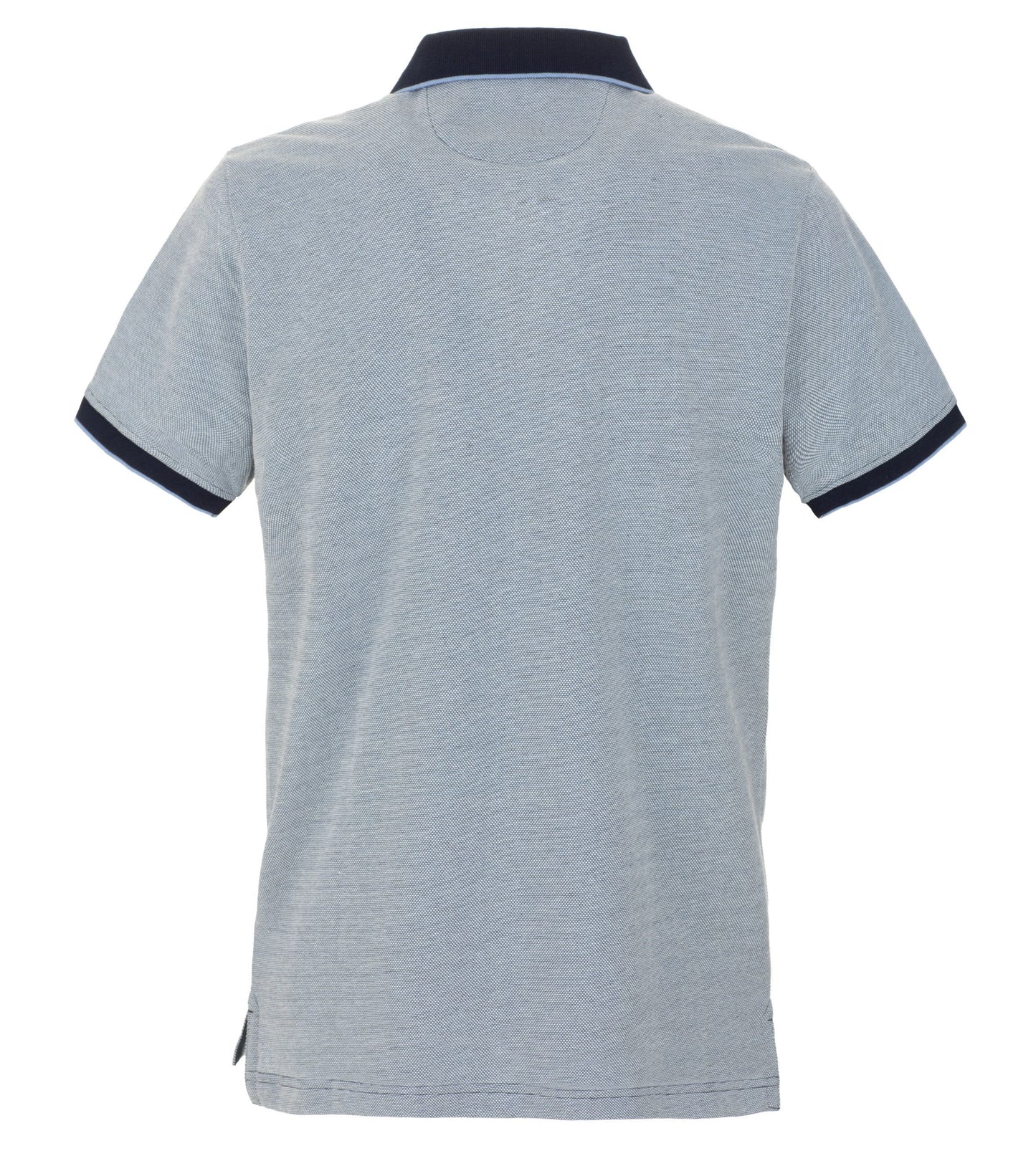 Blue Cotton Men Polo Shirt