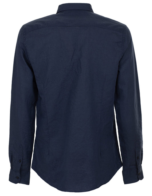 Blue Linen Men Shirt