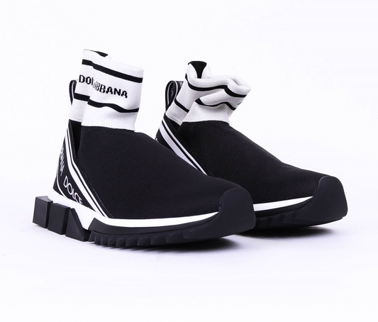 Black Polyester Men Sneaker