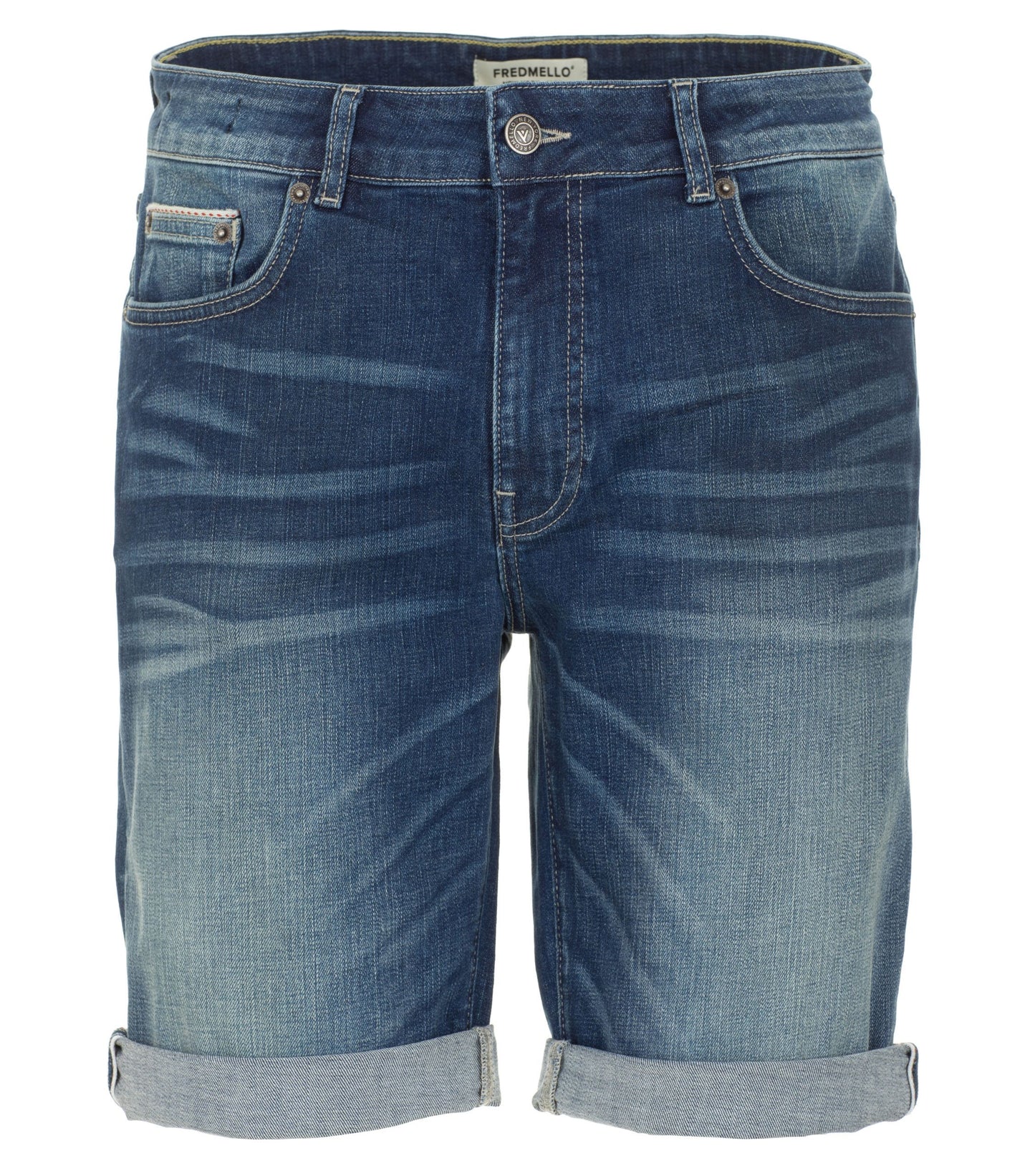 Blue Cotton Men Short