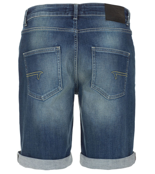 Blue Cotton Men Short