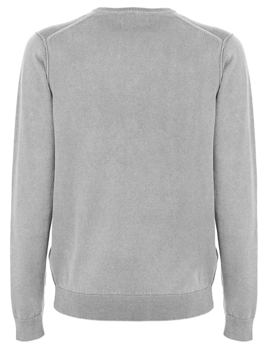 Gray Cotton Men Sweater