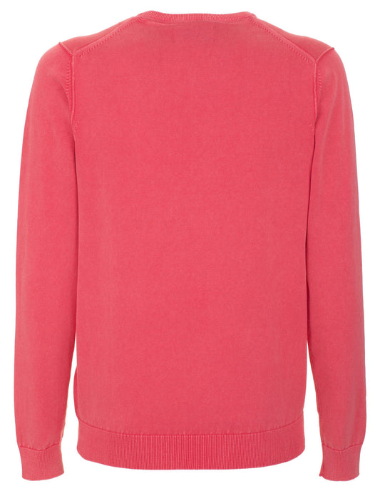 Red Cotton Men Sweater