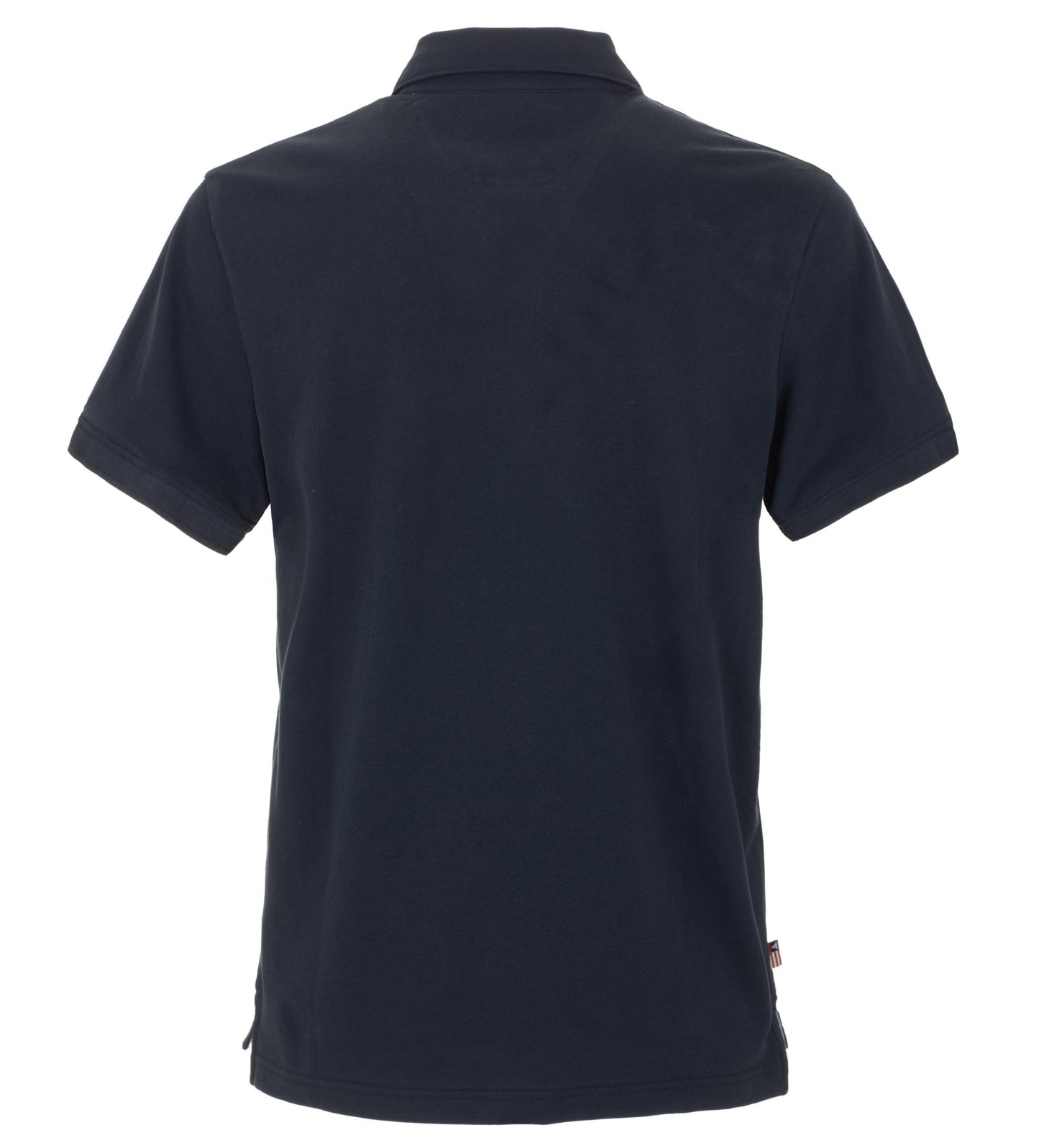 Blue Cotton Men Polo