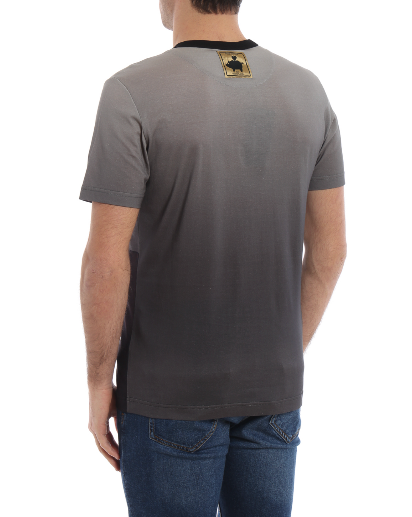 Gray Cotton Men T-Shirt