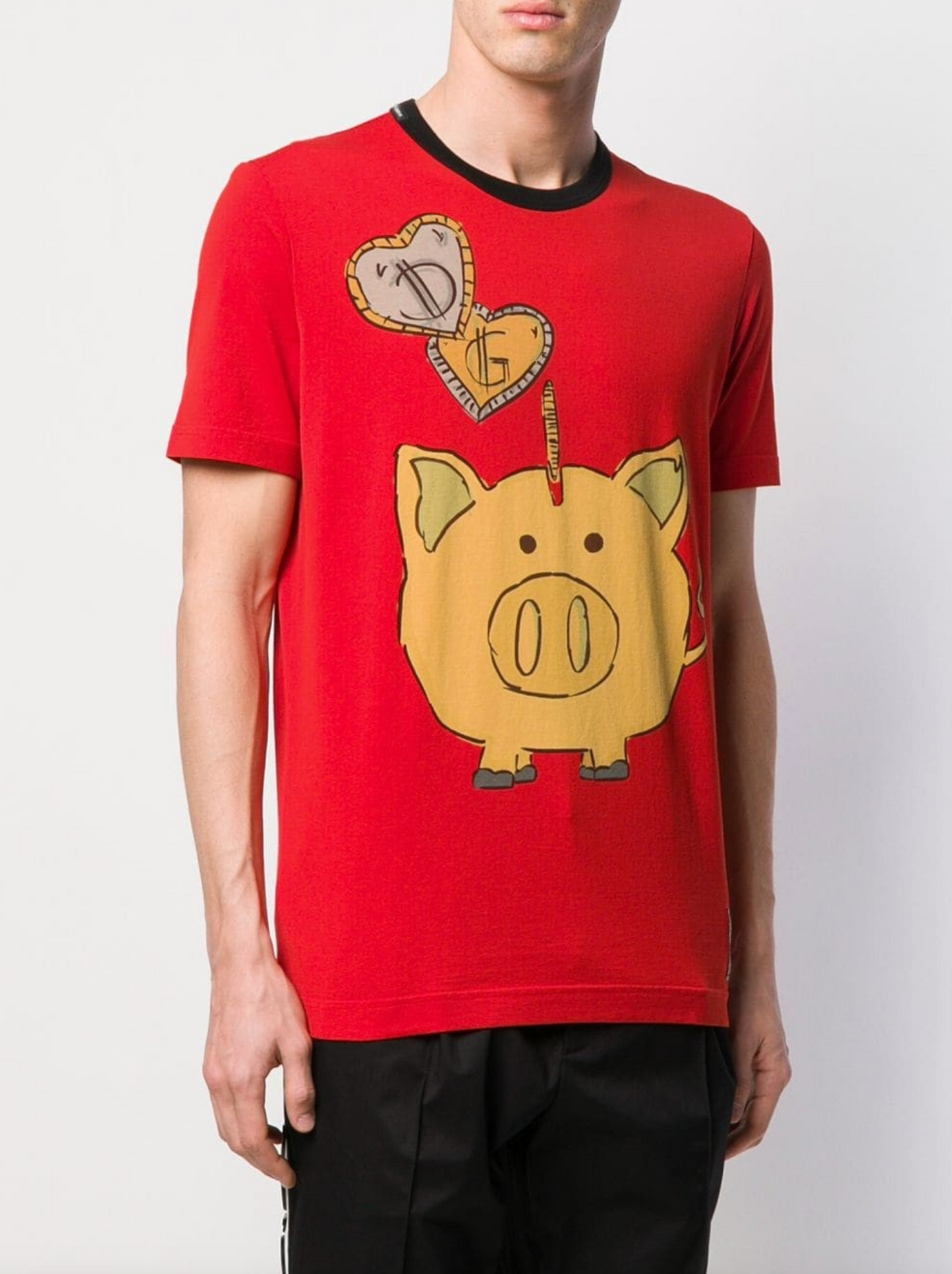 Red Cotton Men T-Shirt