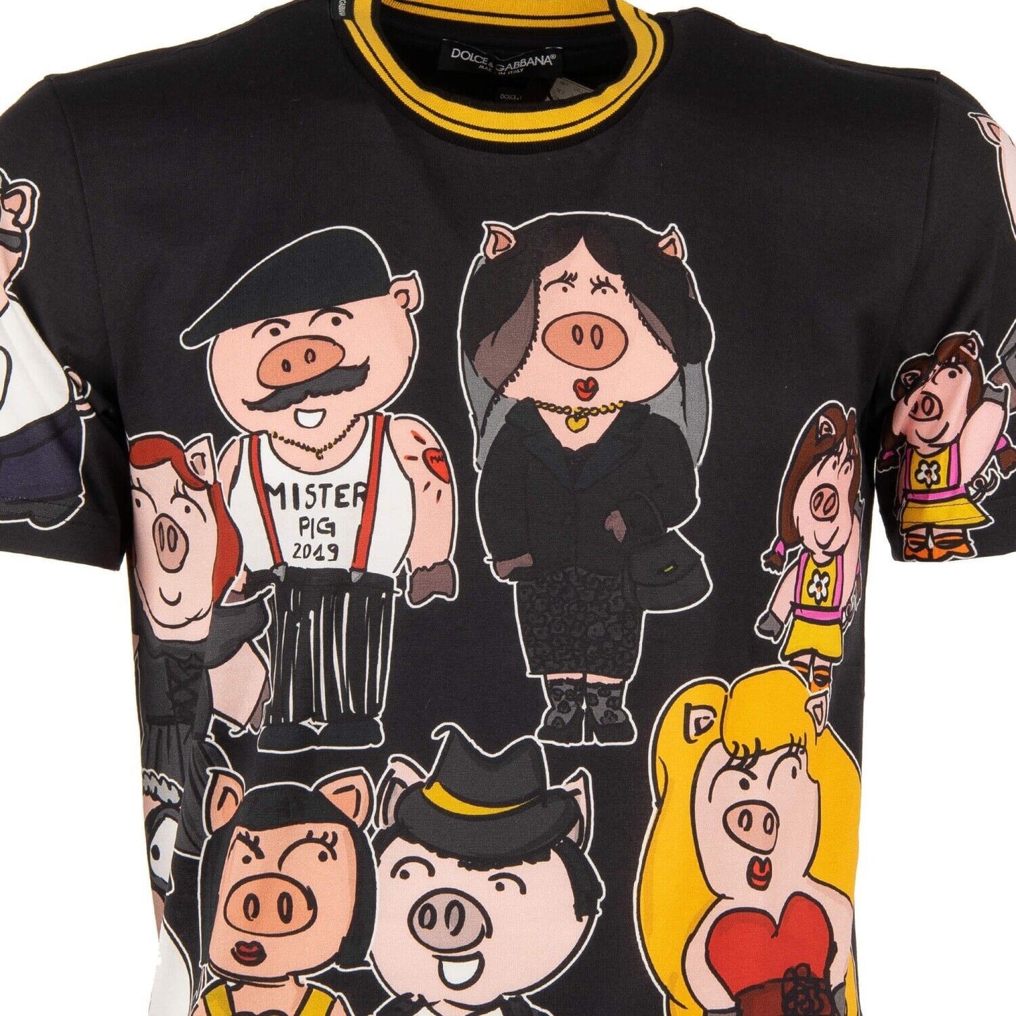 Black Cotton Men T-Shirt