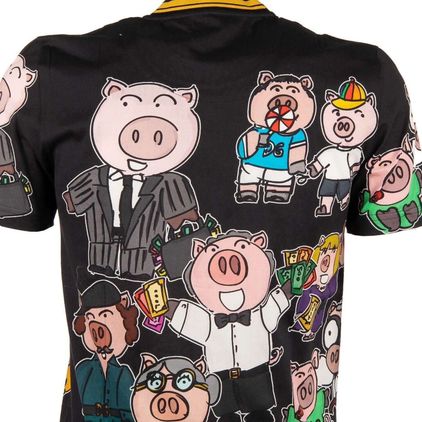 Black Cotton Men T-Shirt