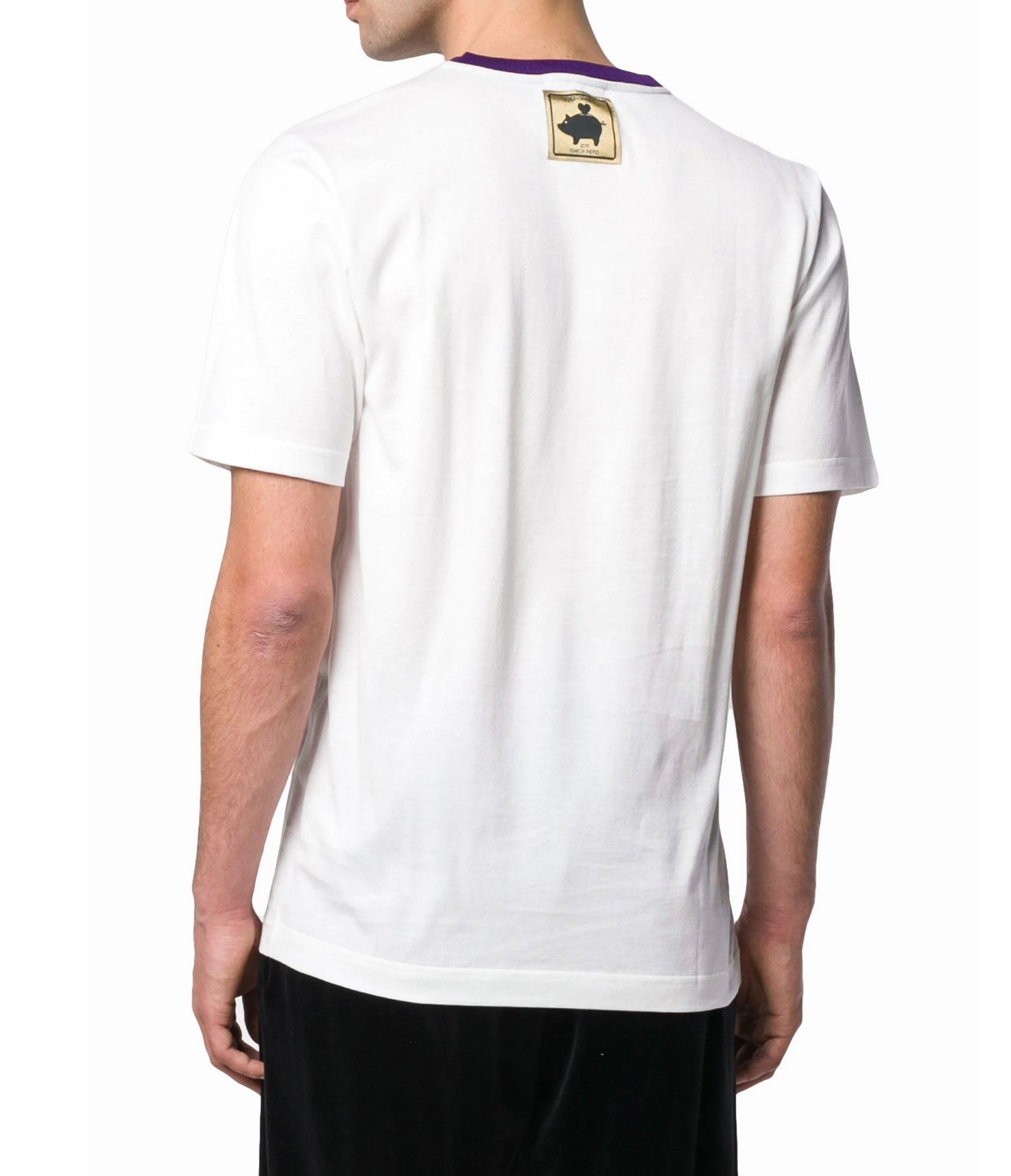 White Cotton Men T-Shirt