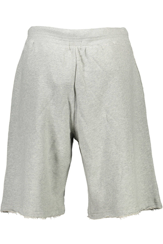 Gray Cotton Men Bermuda
