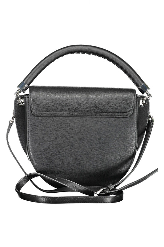 Black Polyurethane Women Handbag