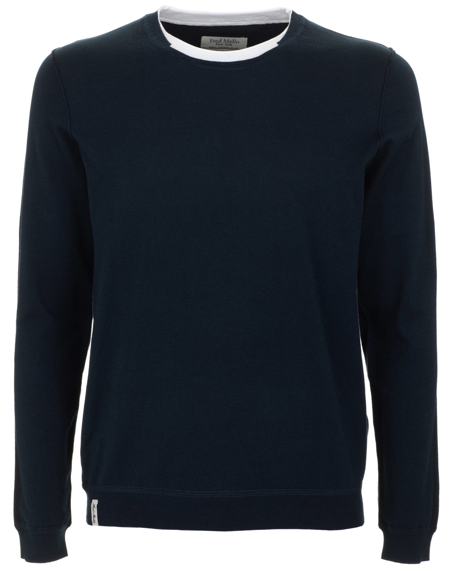 Blue Cotton Men Sweater