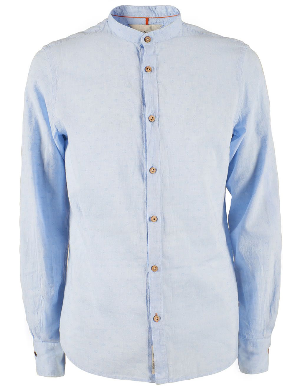 Light Blue Linen Men Shirt