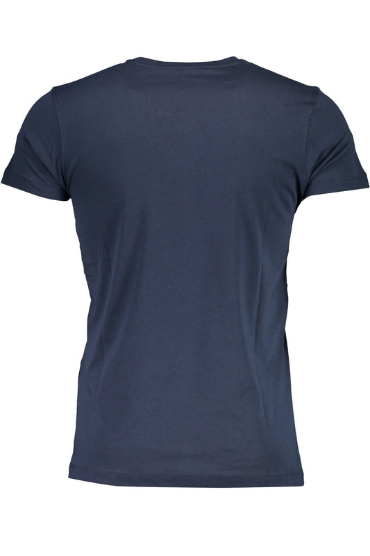 Blue Cotton Men T-Shirt