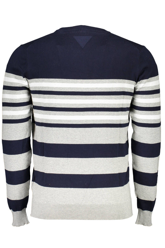 Blue Cotton Men Sweater