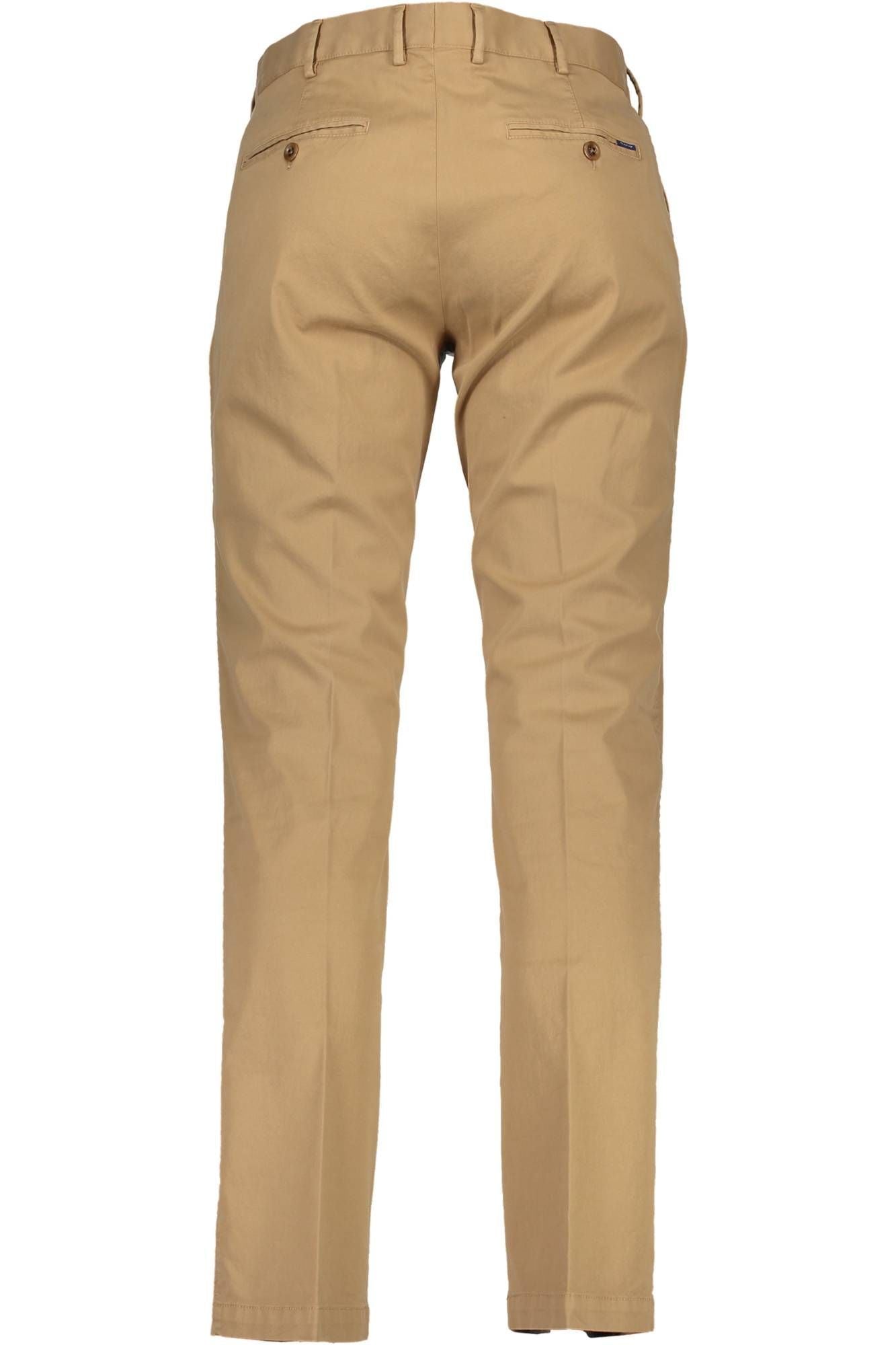 Beige Cotton Men Pant