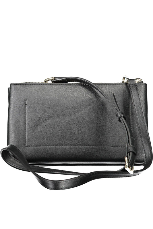 Black Polyester Women Handbag
