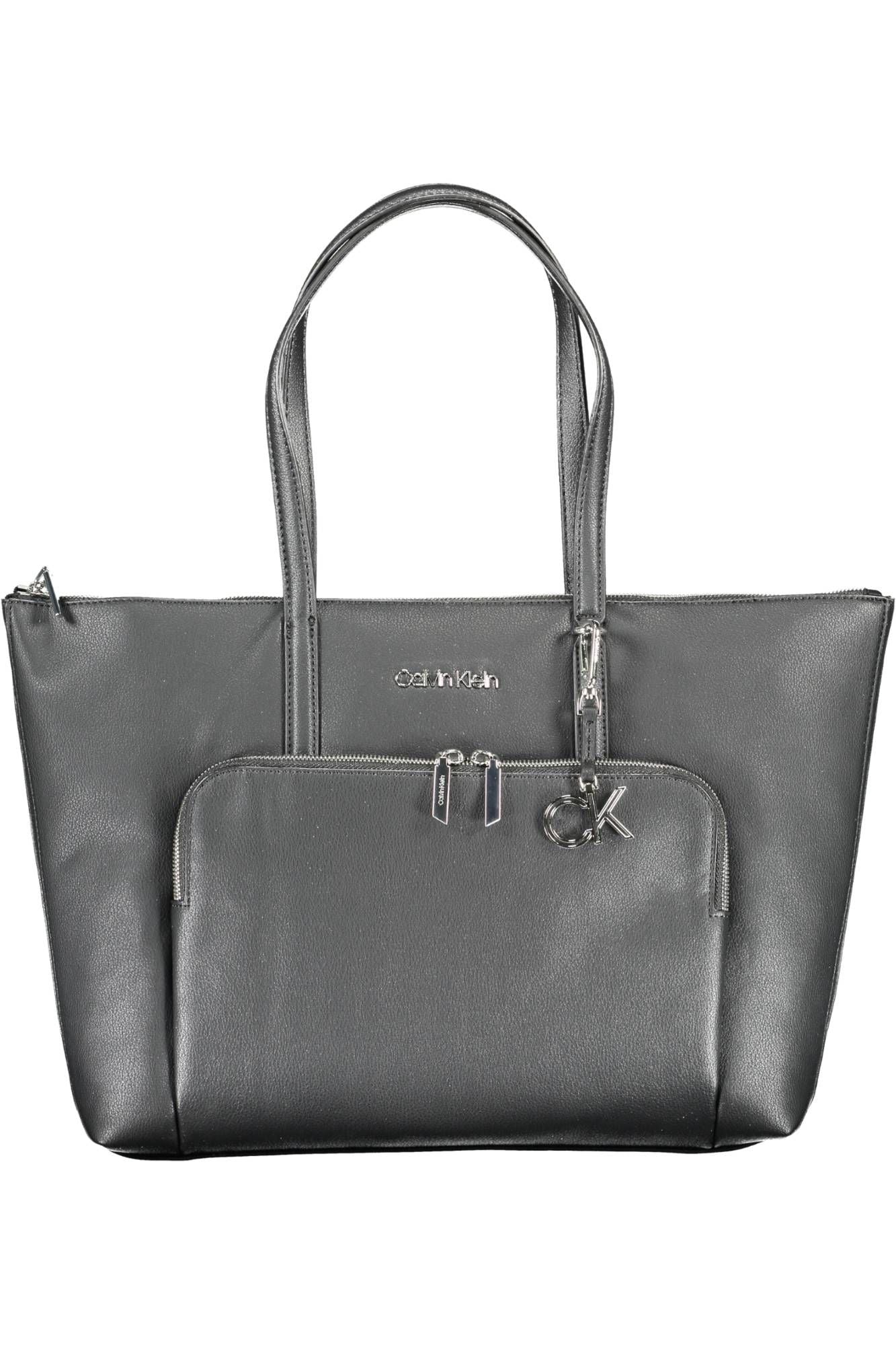 Black Polyurethane Women Handbag