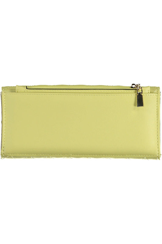 Yellow Polyurethane Women Wallet