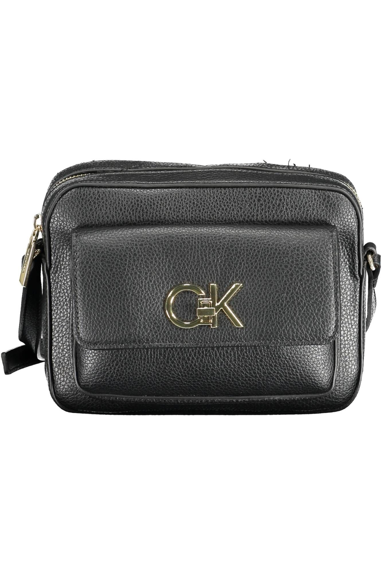 Black Polyester Women Handbag