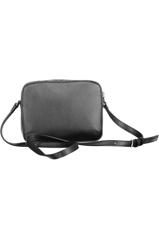 Black Polyester Women Handbag
