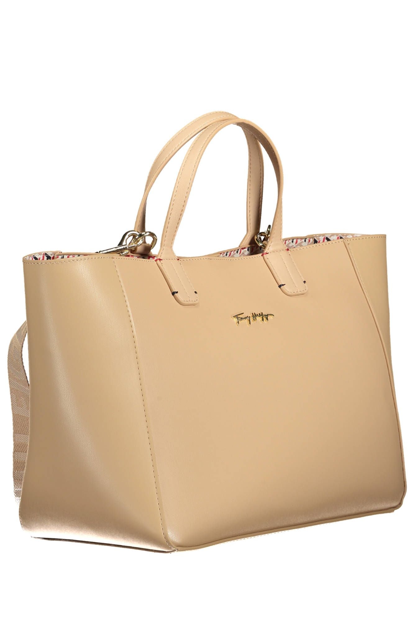 Pink Polyurethane Women Handbag