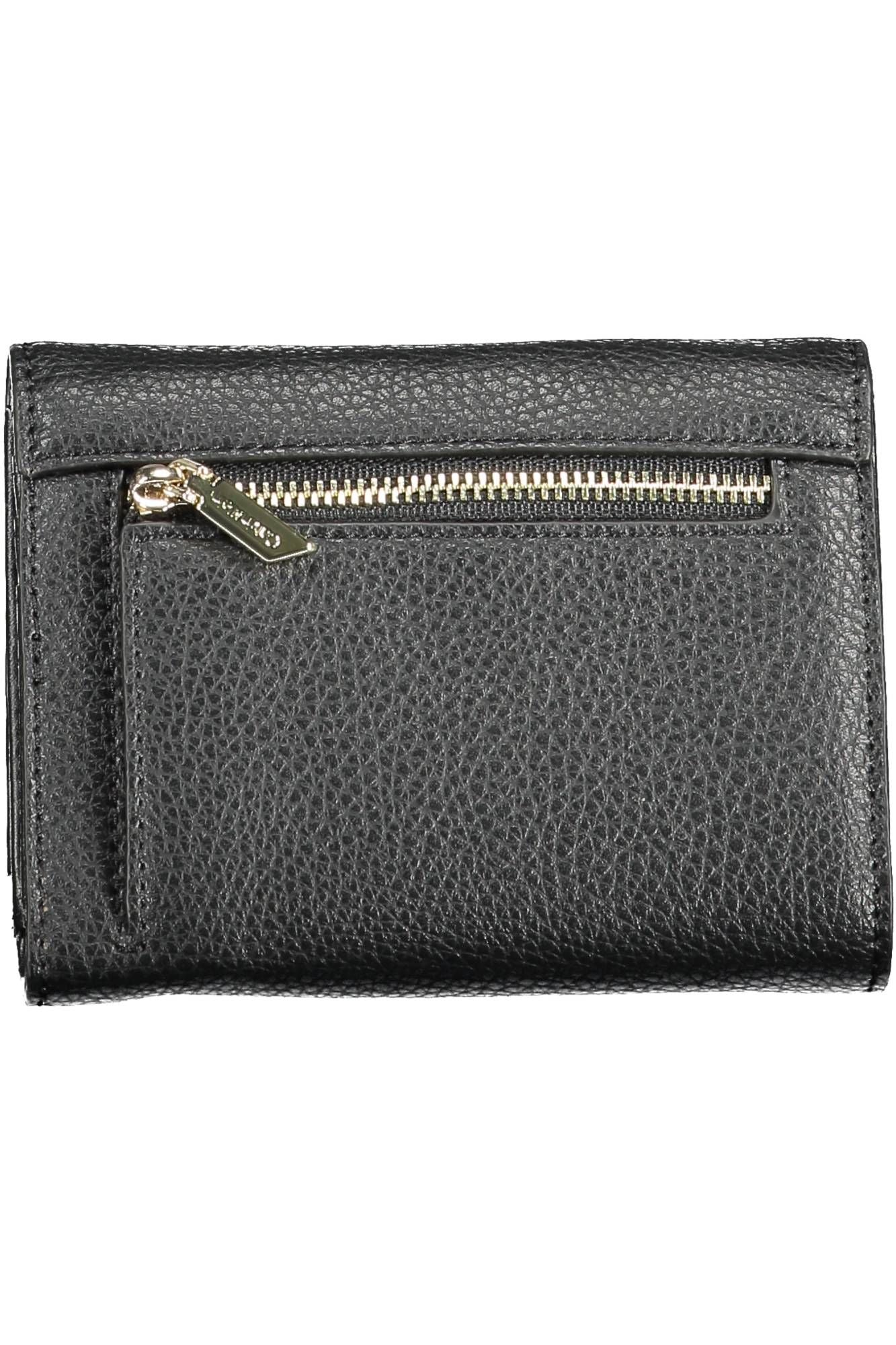 Black Polyurethane Women Wallet