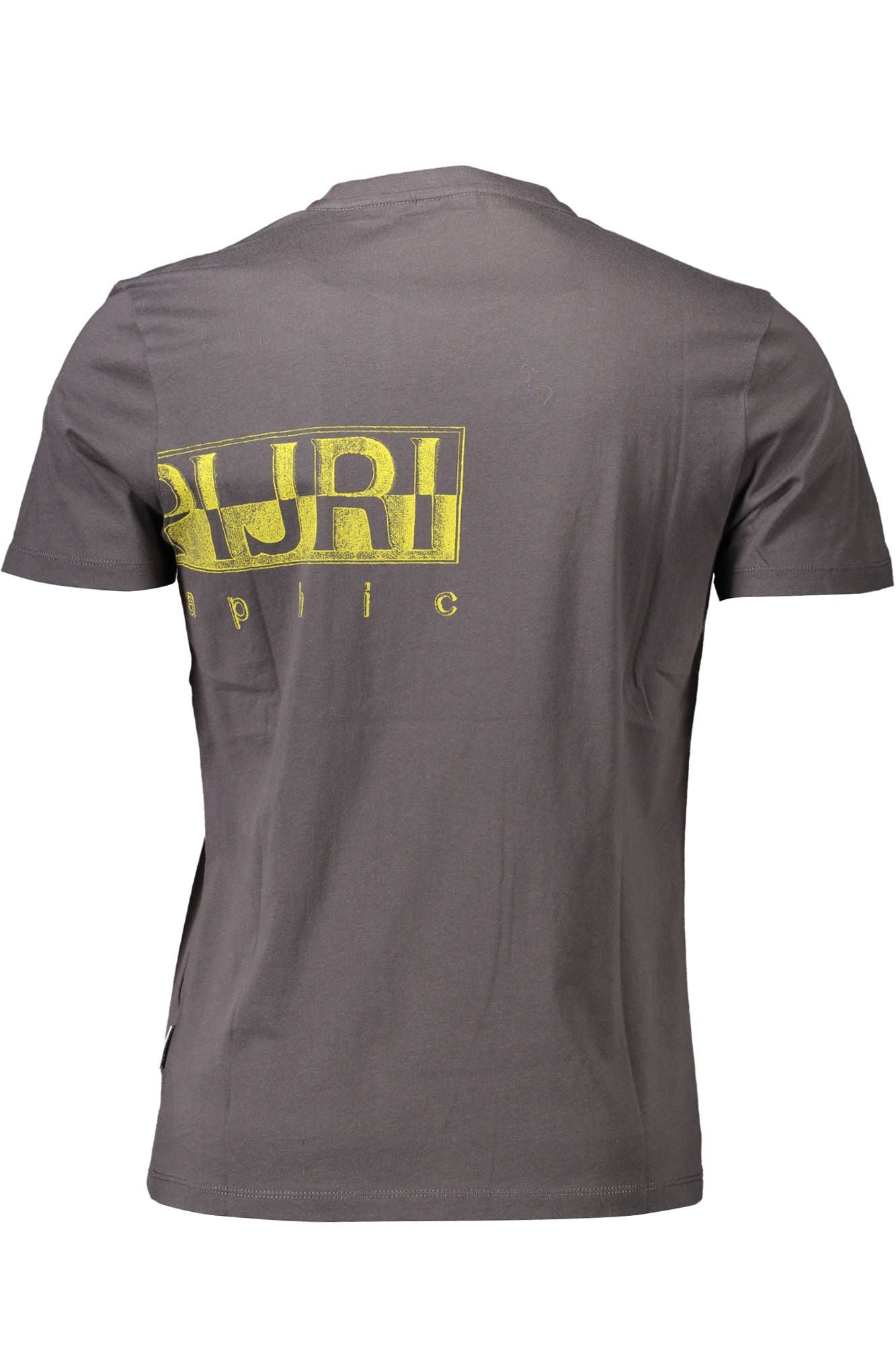 Gray Cotton Men T-Shirt