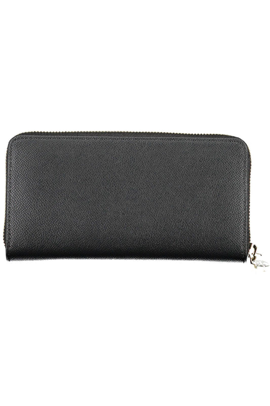Black Polyurethane Women Wallet