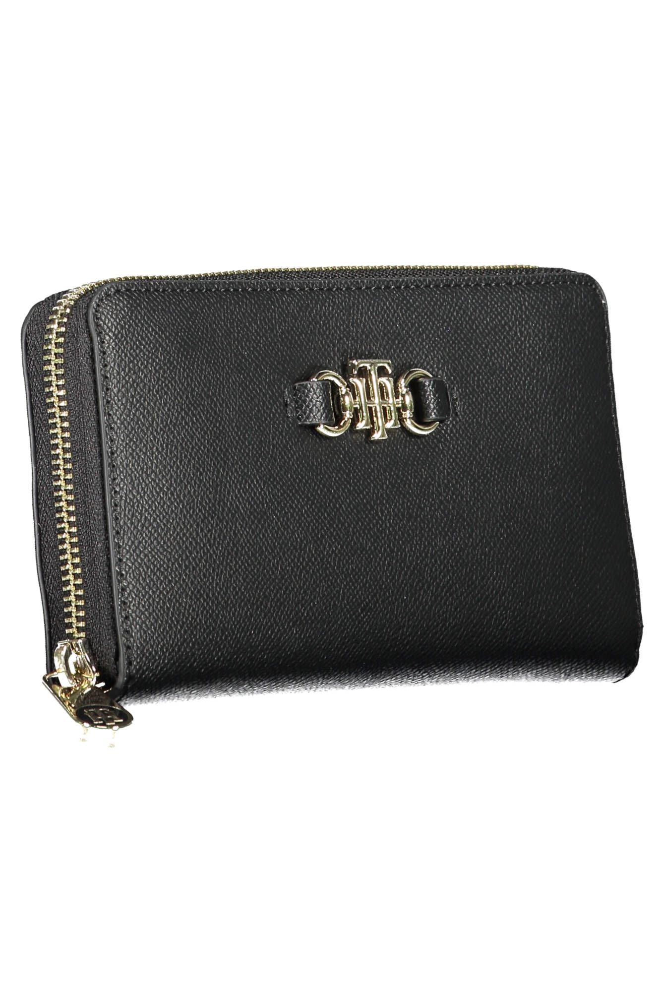Black Polyurethane Women Wallet