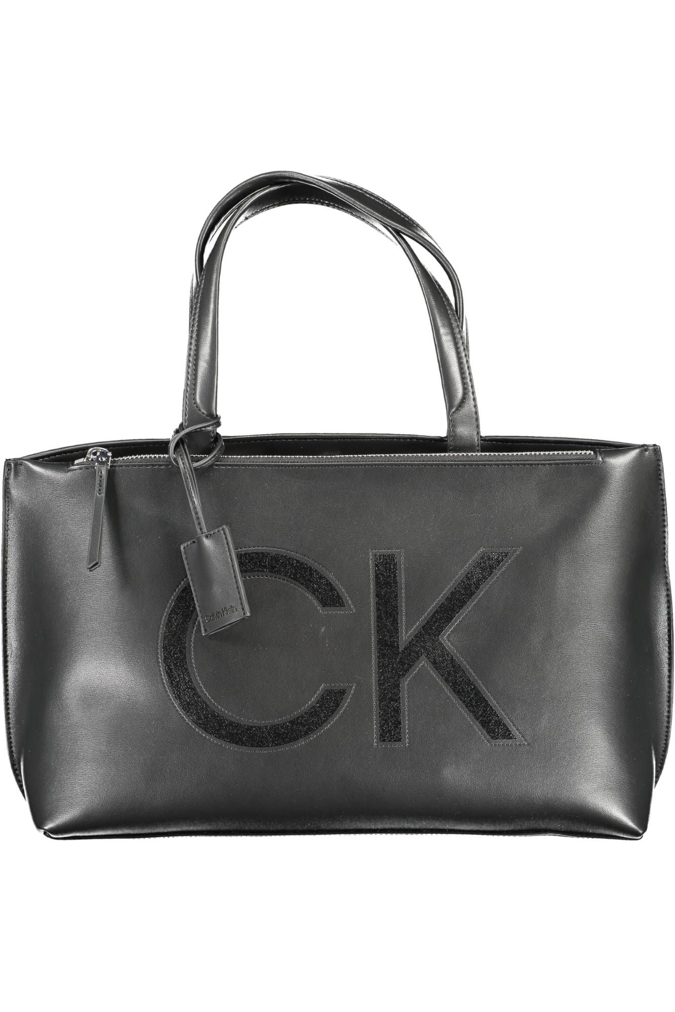 Black Polyurethane Women Handbag