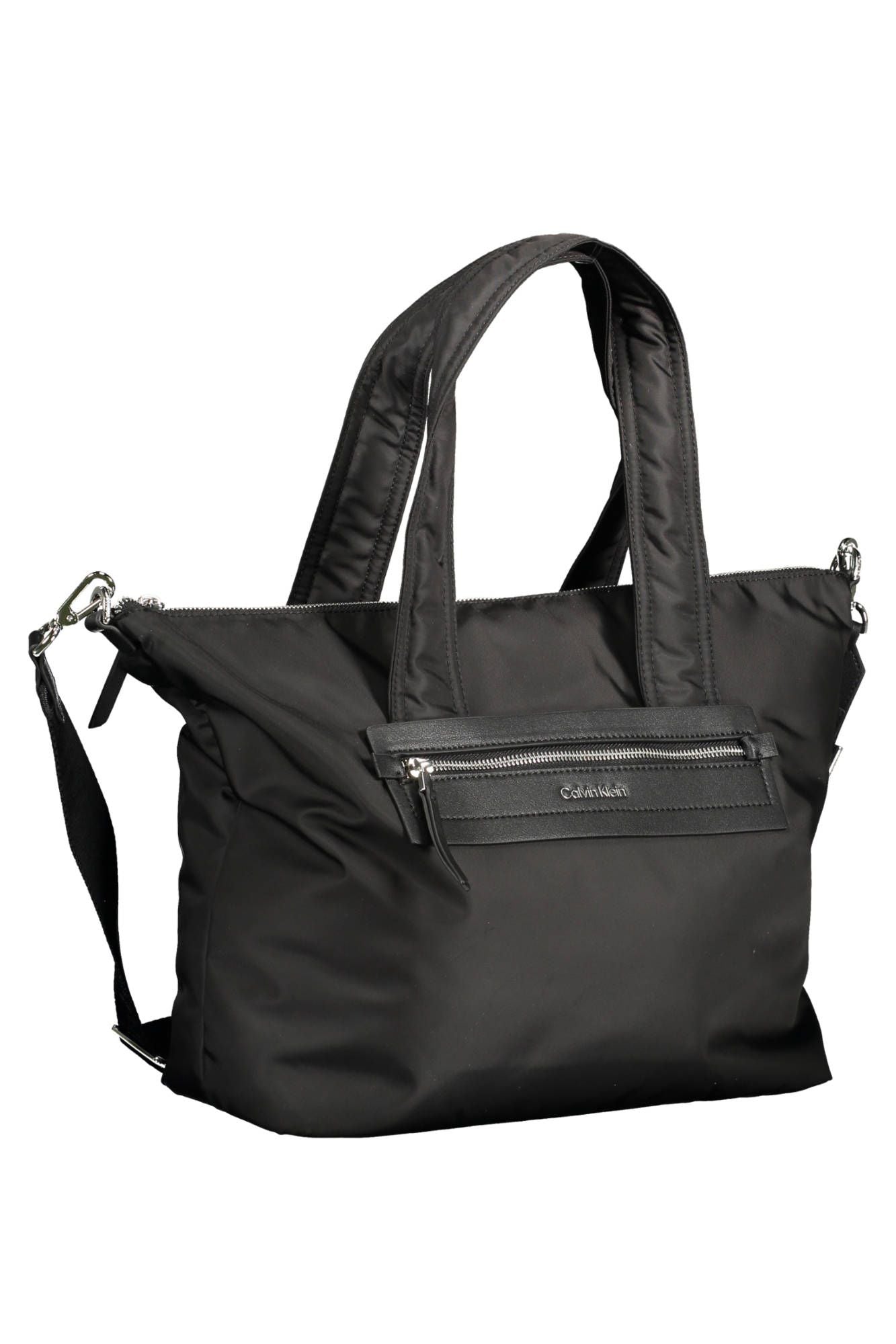 Black Polyester Women Handbag
