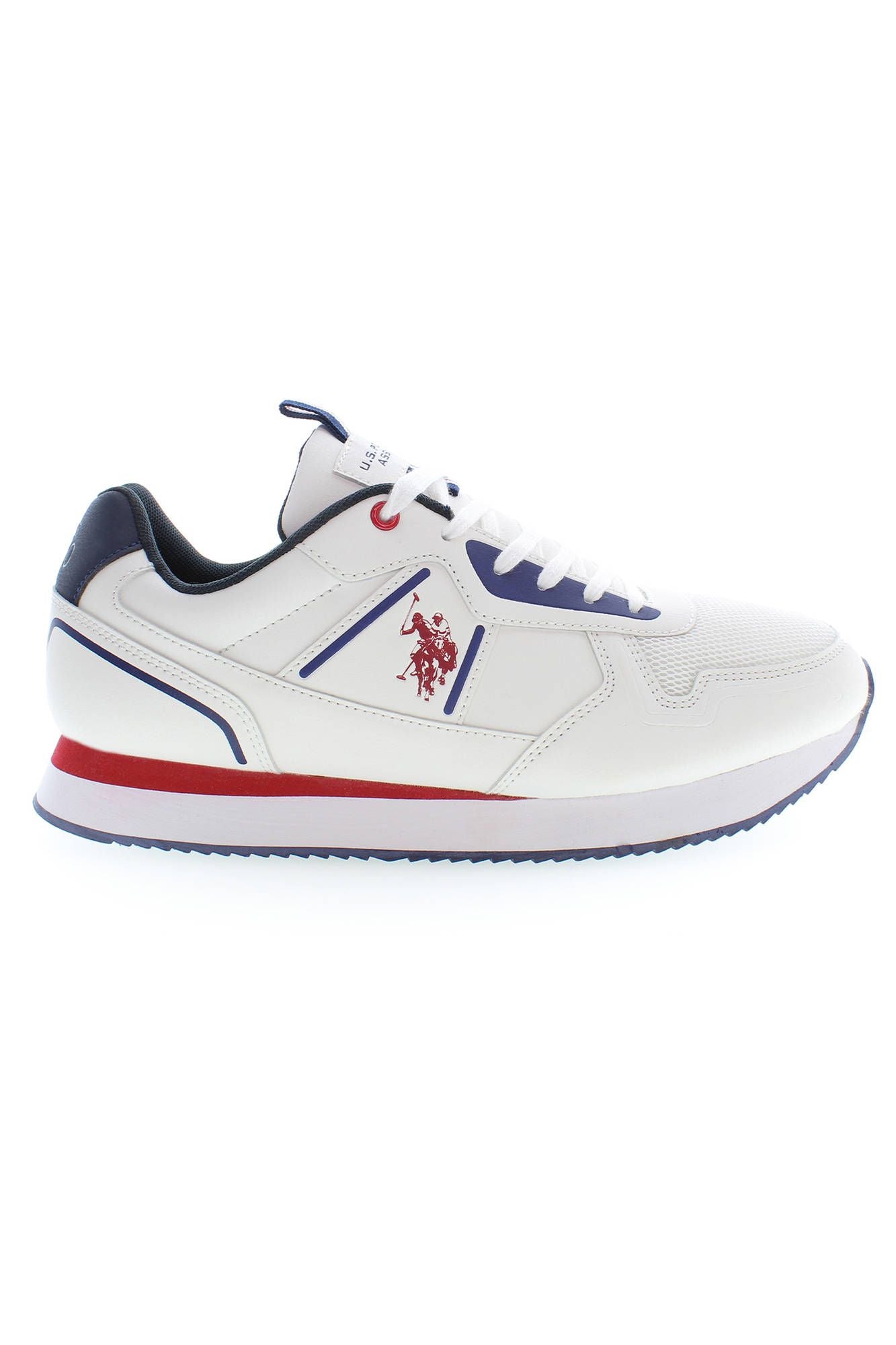 White Polyester Men Sneaker