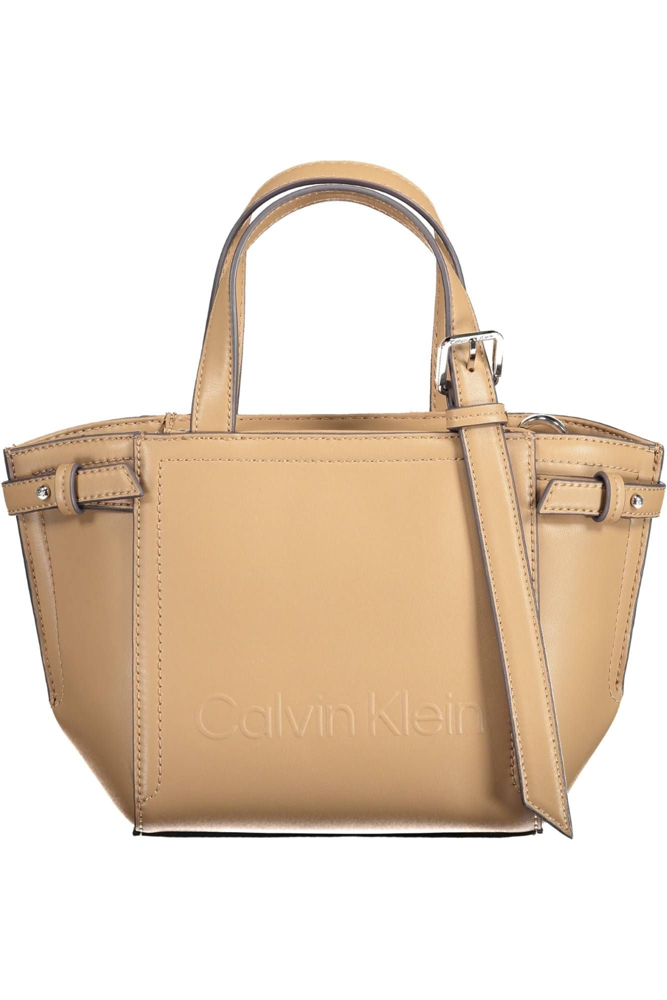 Brown Polyester Women Handbag