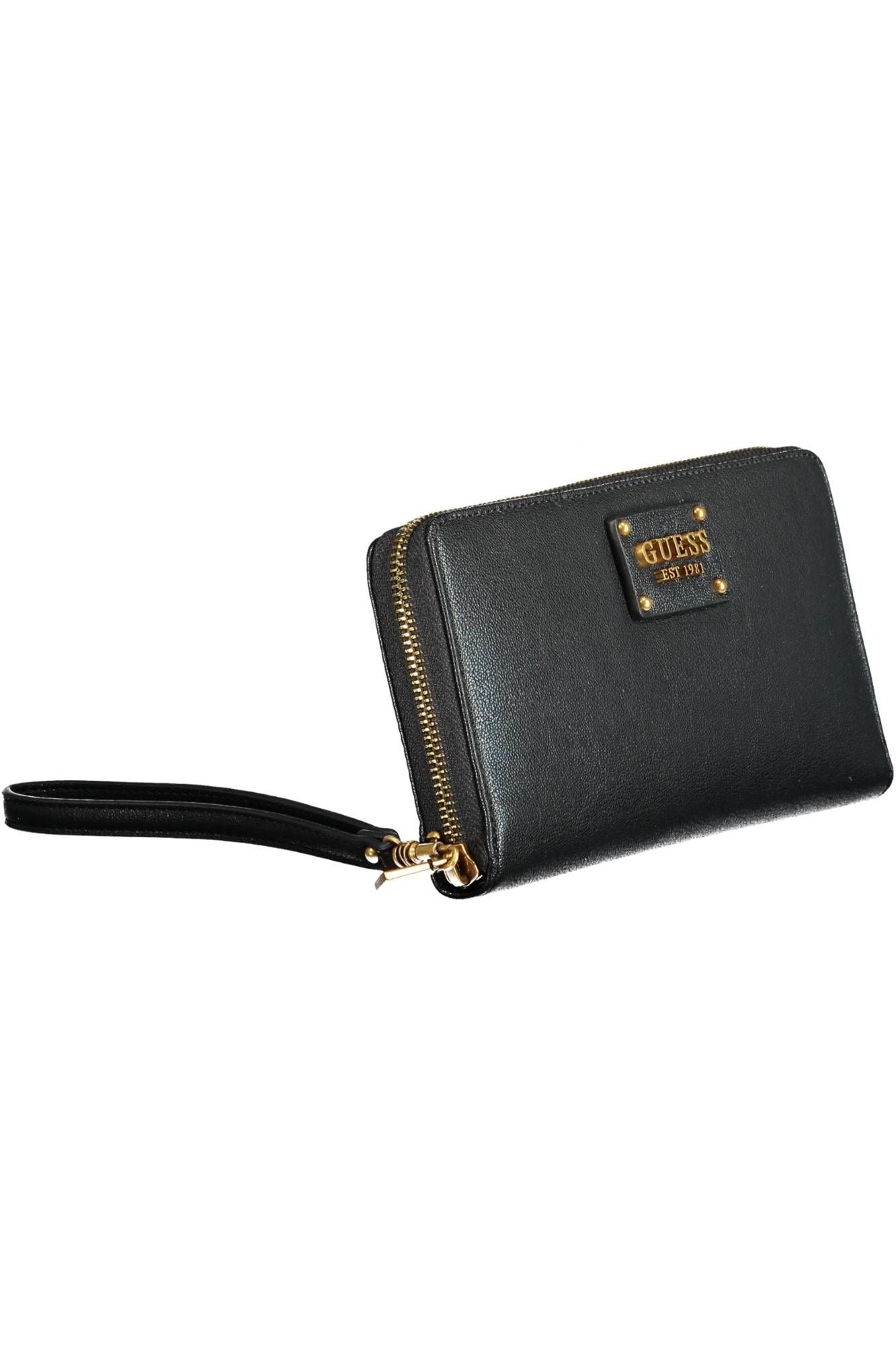 Black Polyurethane Women Wallet