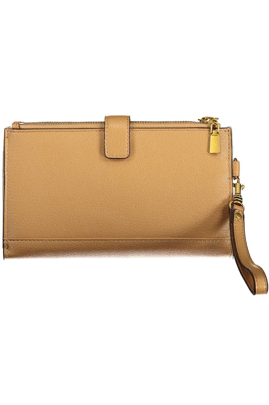 Brown Polyurethane Women Wallet